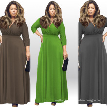 New Arrival fashion women Plus size dresses maxi dress
